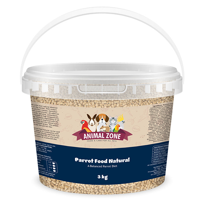Animalzone Parrot Food Natural - 3kg Tub