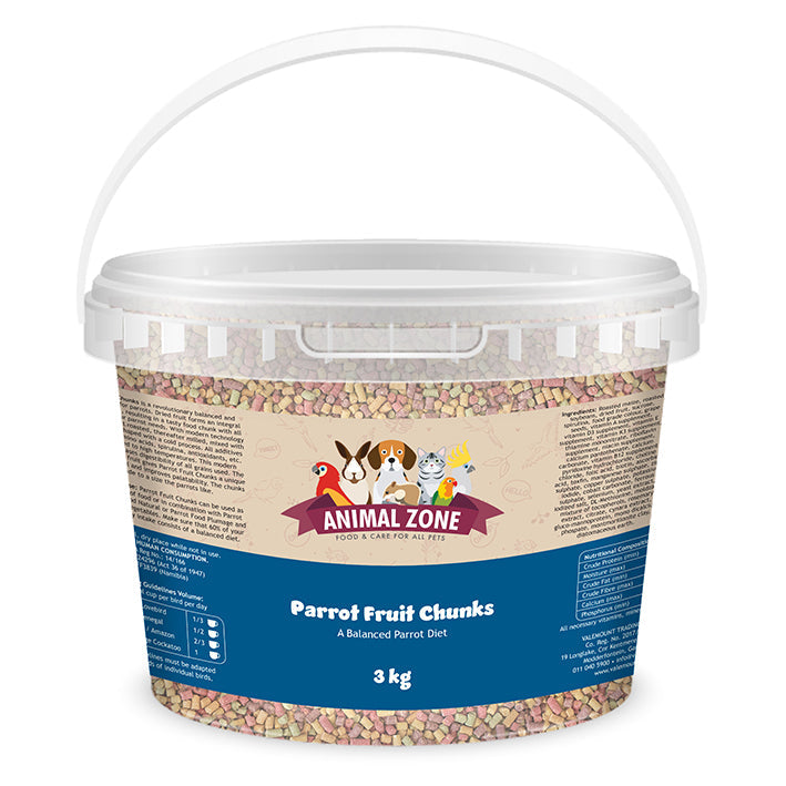 Animalzone Parrot Fruit Chunks - 3kg Tub