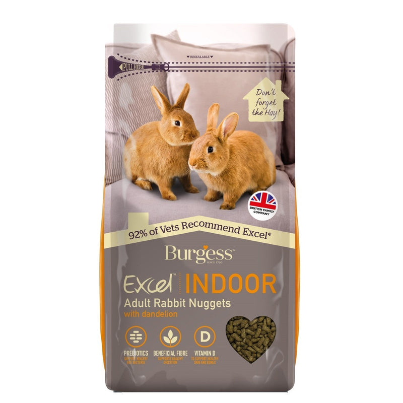 Burgess Excel Indoor Rabbit Nuggets With Dandelion