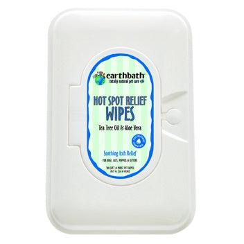 Earthbath Hot Spot Relief Wipes - Tea Tree Oil & Aloe Vera