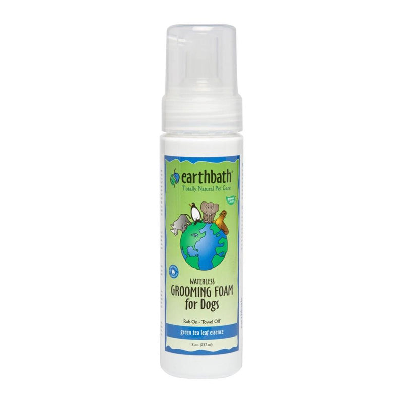 Earthbath Shed Control Waterless Grooming Foam For Dogs - Green Tea