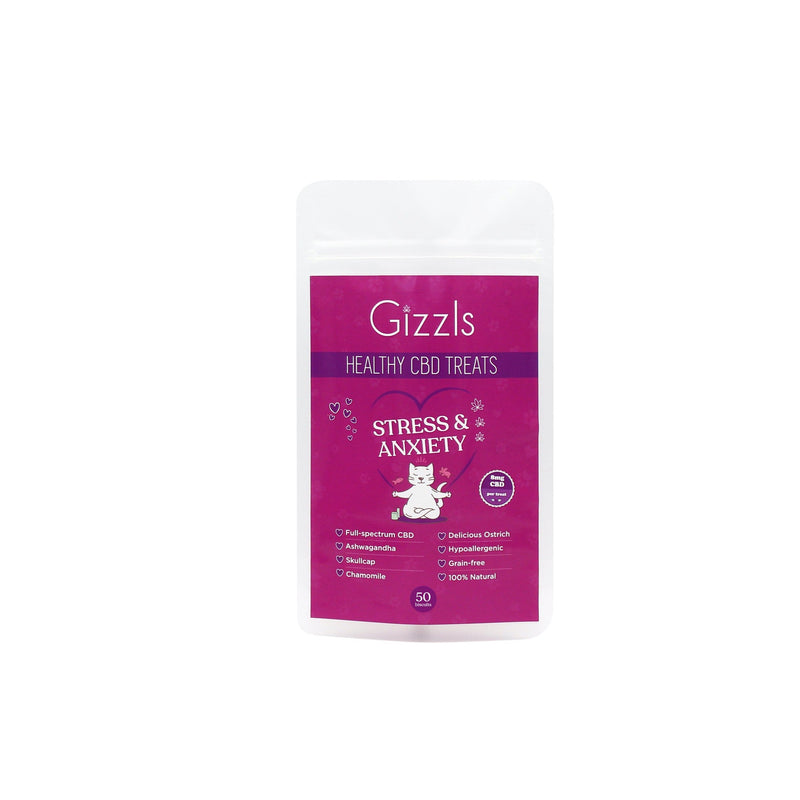 Gizzls CBD Cats Treats - For Stress & Anxiety -Ostrich Flavour