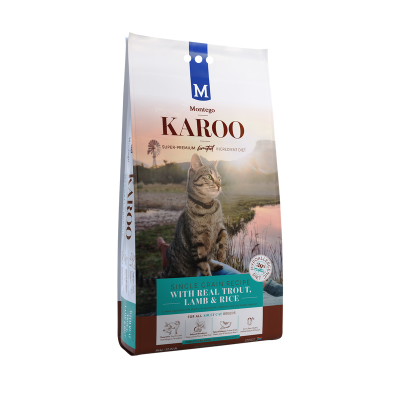Karoo Adult Cat Real Trout & Lamb Hypoallergenic