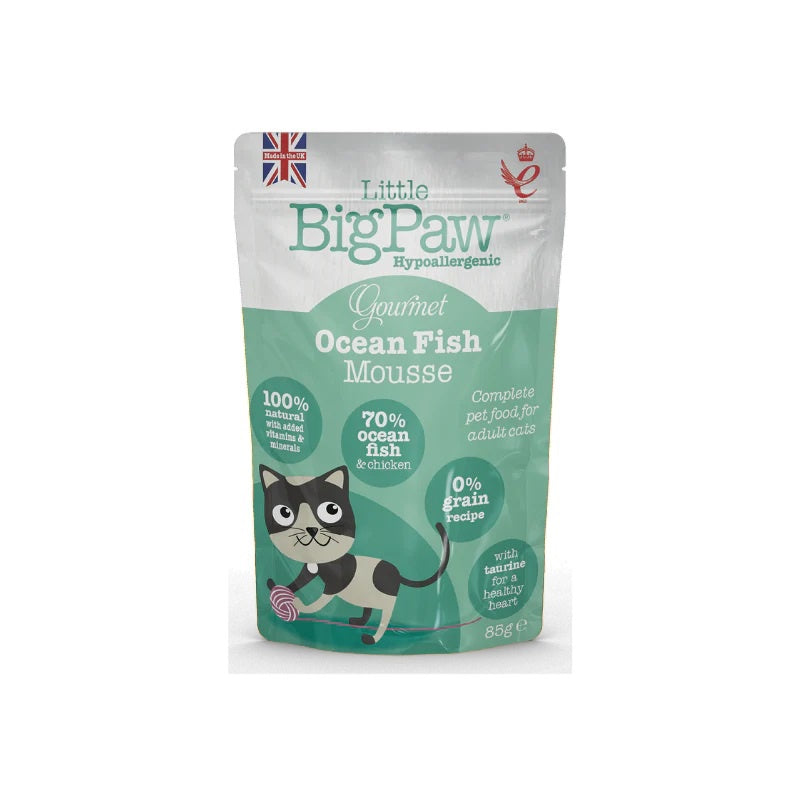 Little Big Paw Gourmet Mousse - Atlantic Ocean Fish 85g Pouch