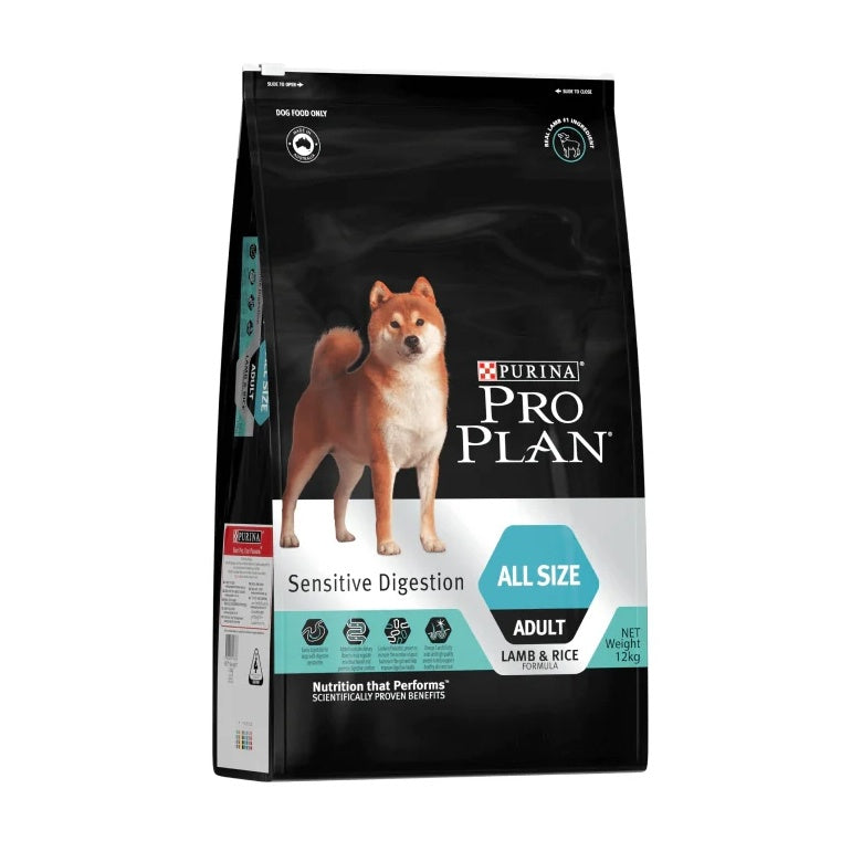 Purina Pro Plan Adult Dry Dog Food - For  Sensitive Digestion - Lamb & Rice