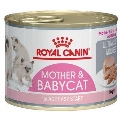 Royal Canin Feline Wet Cat Food - Mousse - Babycat Instinctive (Tray of 12 X195g)