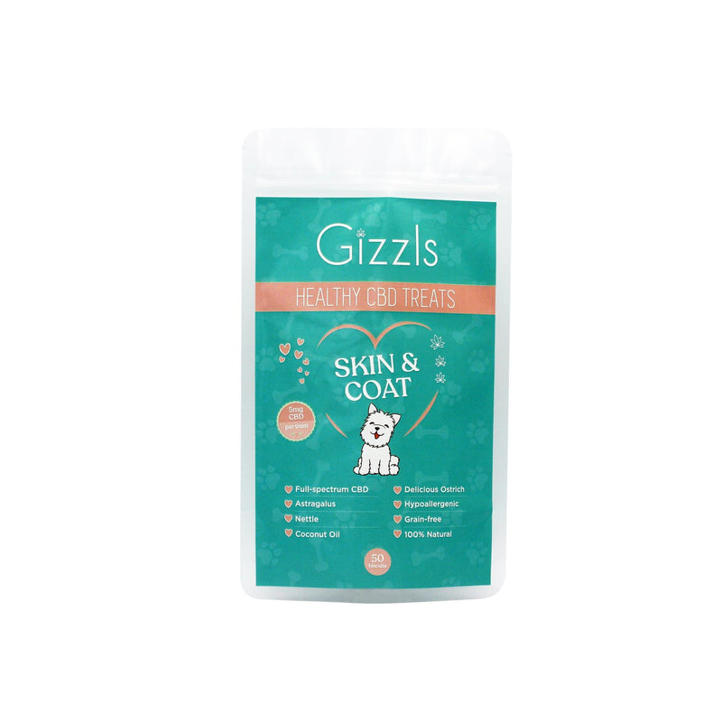 Gizzle CBD Large Dog Treats - Skin and Coat - Discontinued