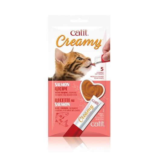 Catit Creamy Lickable Treat - Salmon Flavour 5 Pack