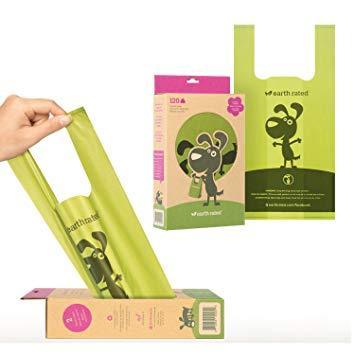 Earth Rated Lavender Scented Degradable Easy-Tie Handle Bags - 120 Count Individual Bags