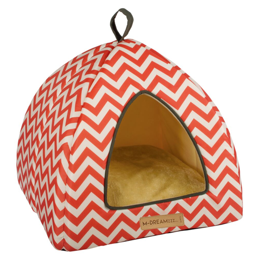 M-Pets Cat Bed Tasmania Tipi - Red/White