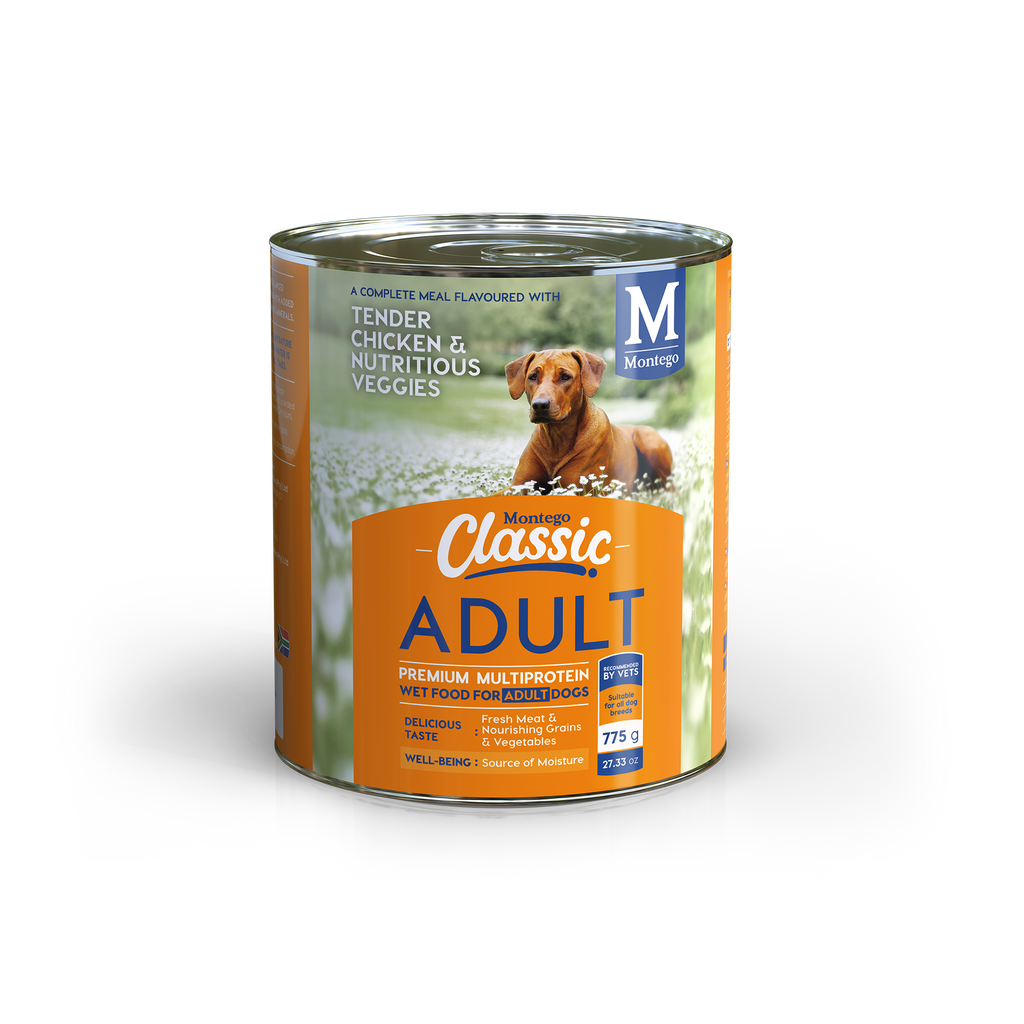 Montego Classic Dog Wet Food Adult Dogs Chicken and Veggies 775g