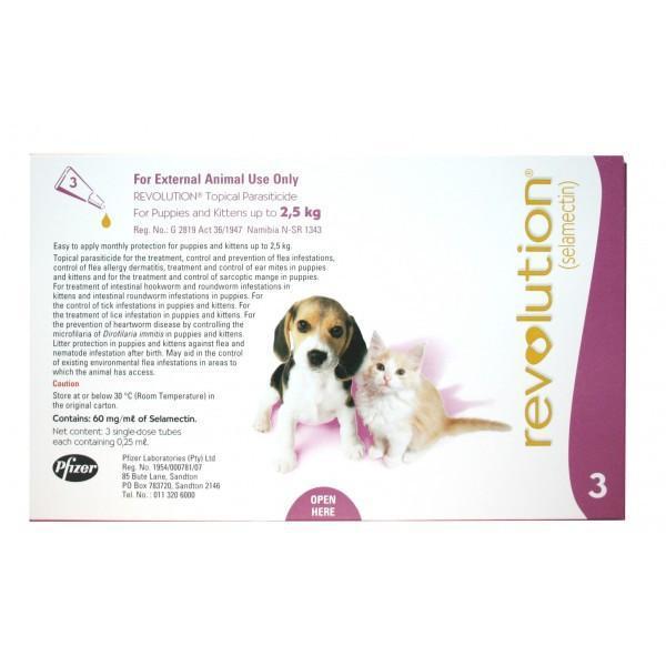 Revolution Kitten and Puppy 1 - 2.5kg (Box of 3)