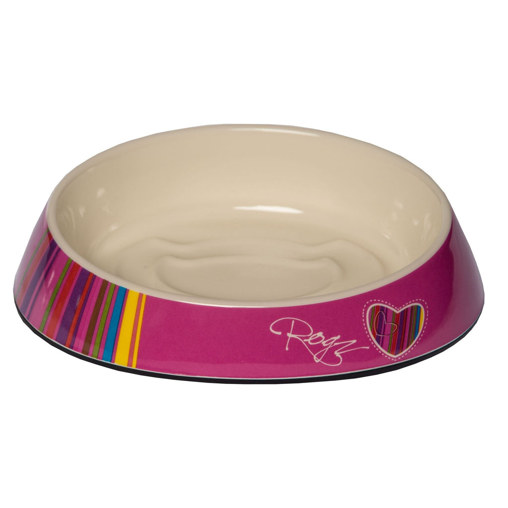 Rogz Fishcake Melamine Bowl - Candystripes
