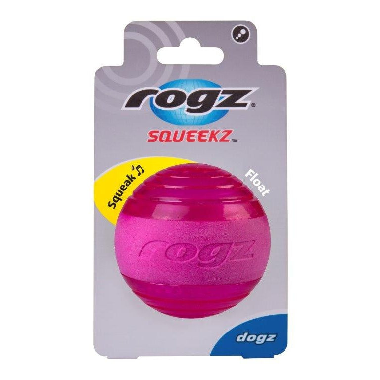 Rogz TPR Squeak Ball Squeekz - Pink