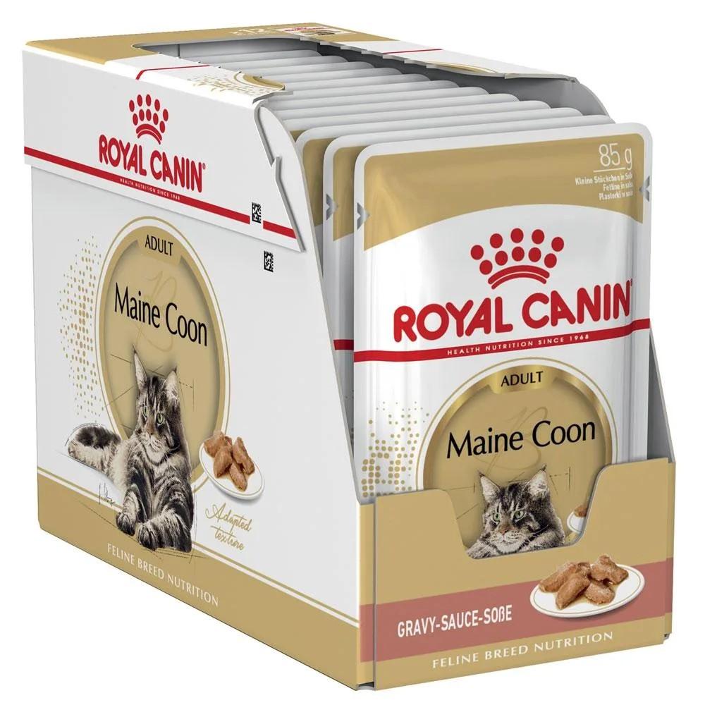 Royal Canin Breed Specific Wet Cat Food - Feline Maine Coon Wet Pouches (Box of 12)