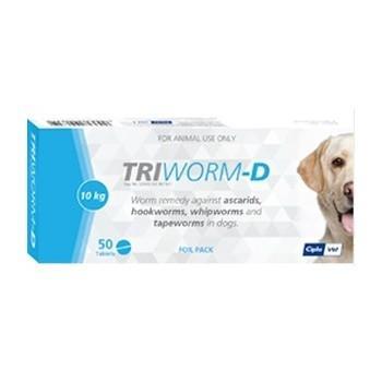 Triworm Dewormer Dog (1 per 10kg) (Box of 50)