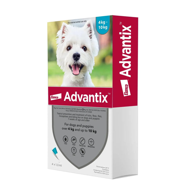 Advantix Dogs 4-10kg Turq (Box of 4) Medium