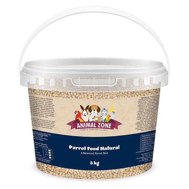 Animalzone Parrot Food Natural - 3kg Tub