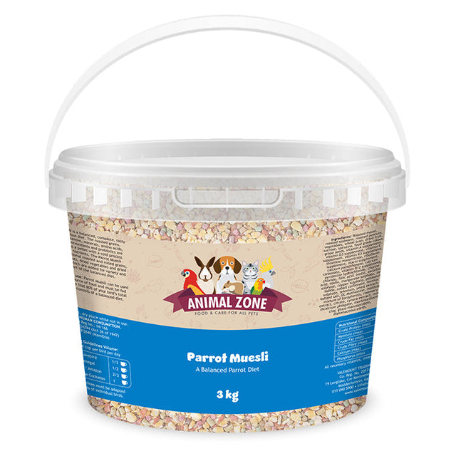 Animalzone Parrot and Parakeet Muesli - 3kg Tub