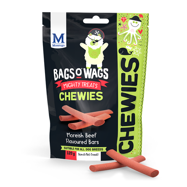 Bags O' Wags Chewies Beef Bars 500g x4