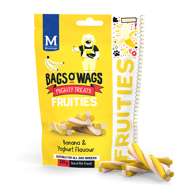 Bags O' Wags Fruities Banana & Yoghurt 500g- Singles