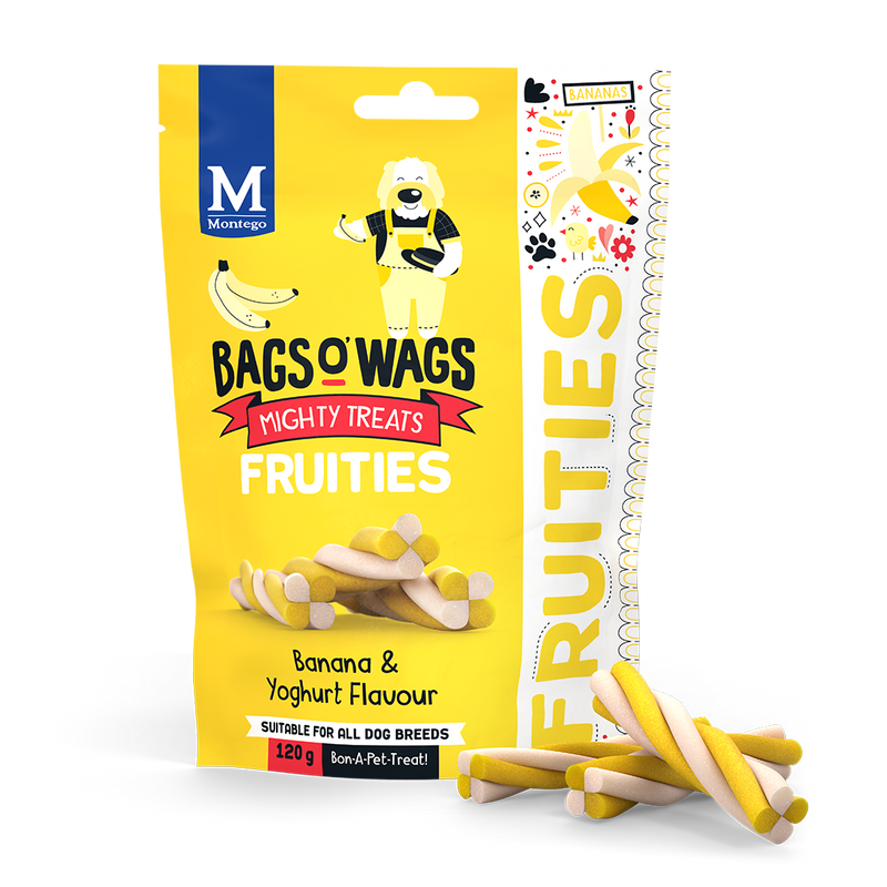 Bags O' Wags Fruities Banana & Yoghurt 500g- Singles