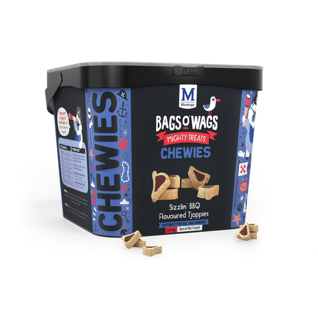 Bags O' Wags Chewies BBQ Tjoppies 1.5kg Single