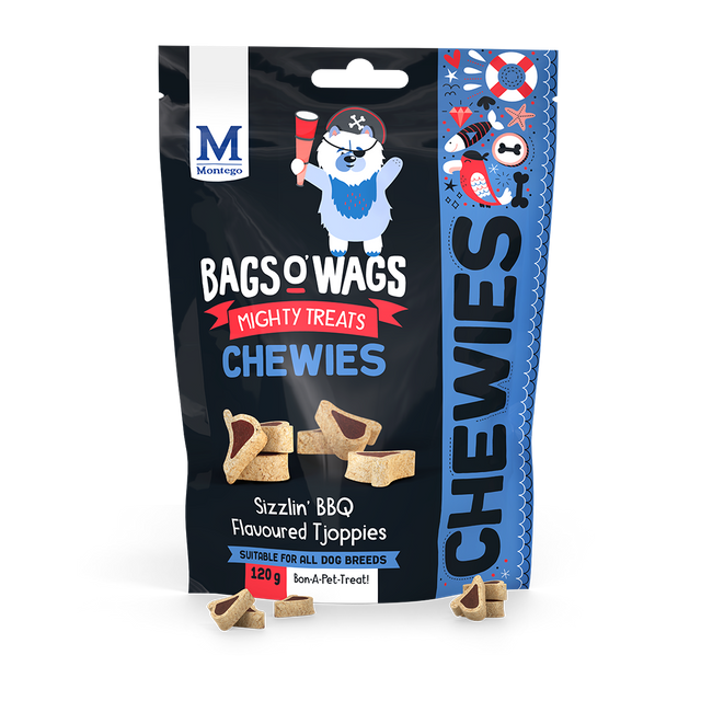 Bags O' Wags Chewies BBQ Tjoppies 500g x4