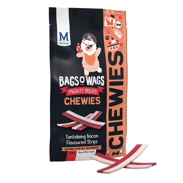 Bags O' Wags Chewies Bacon Strips 120g Bag