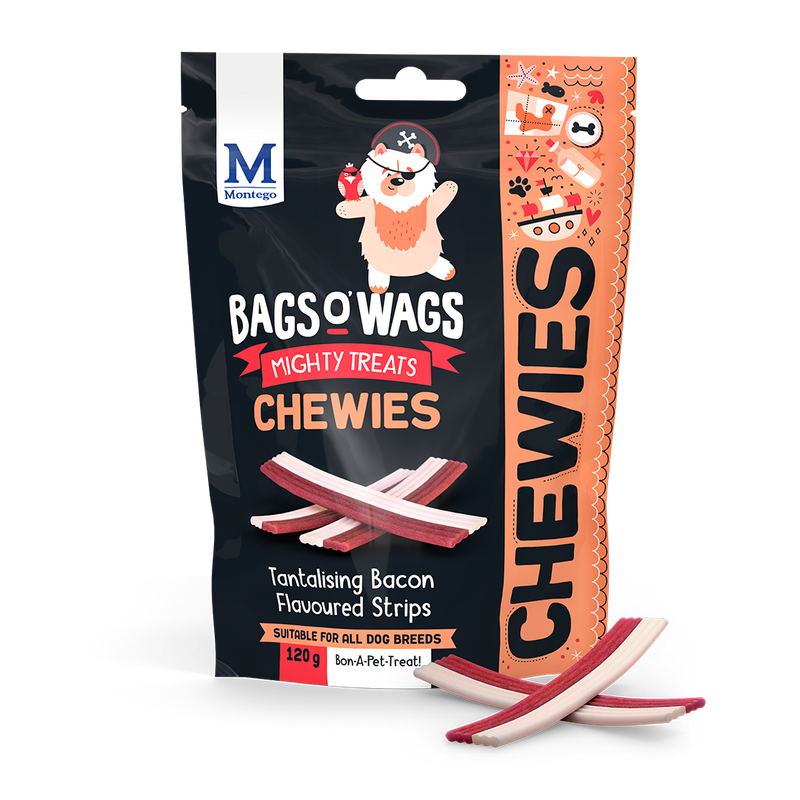Bags O' Wags Chewies Bacon Strips 120g x10