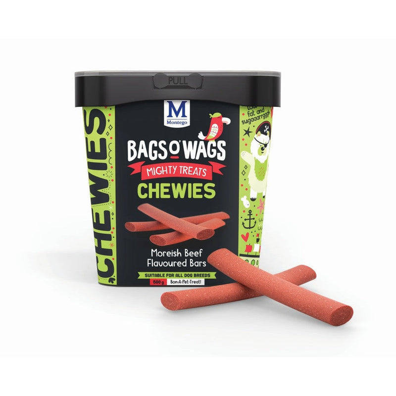 Bags O' Wags Chewies Beef & Veggie Sticks 500g Tub