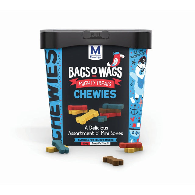 Bags O' Wags Chewies Mini Bones 500g Tub