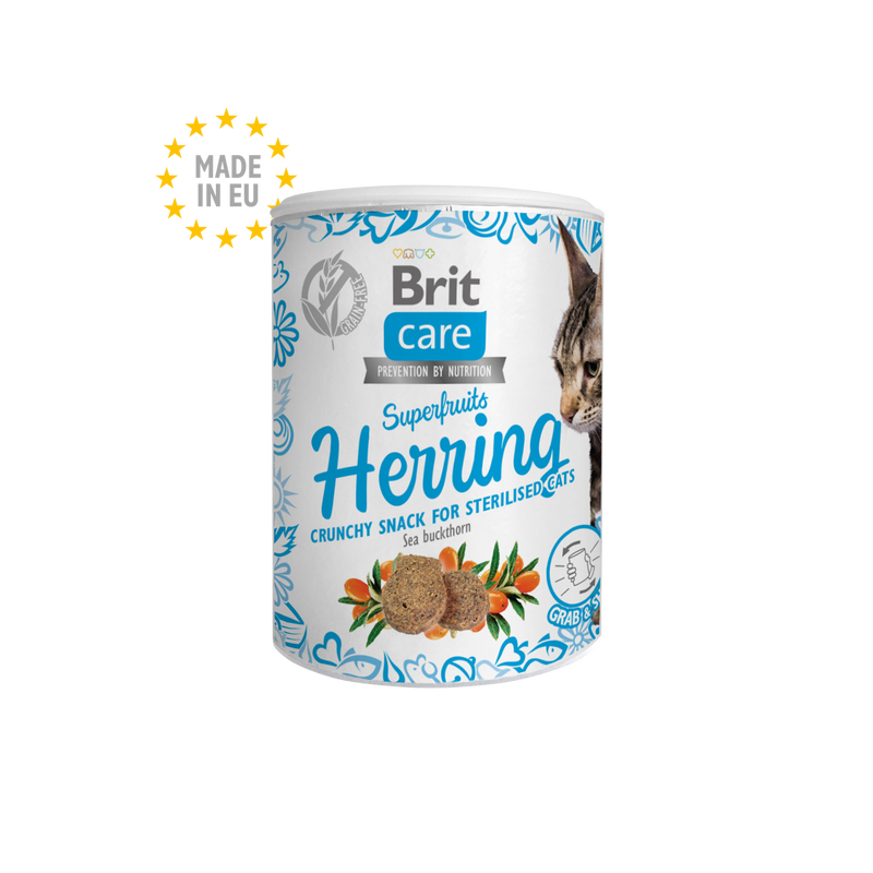 Brit Care Cat Snack Superfruits Herring - Cat Treats
