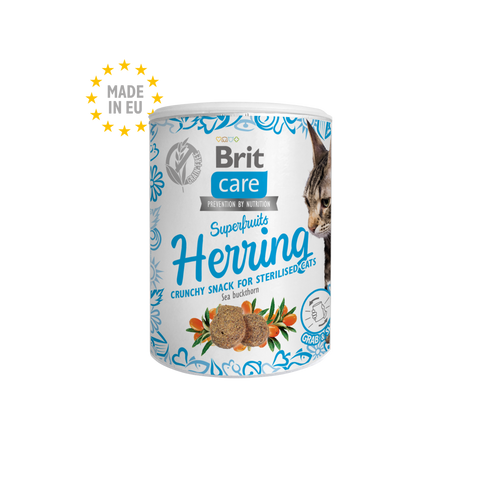 Brit Care Cat Snack Superfruits Herring - Cat Treats
