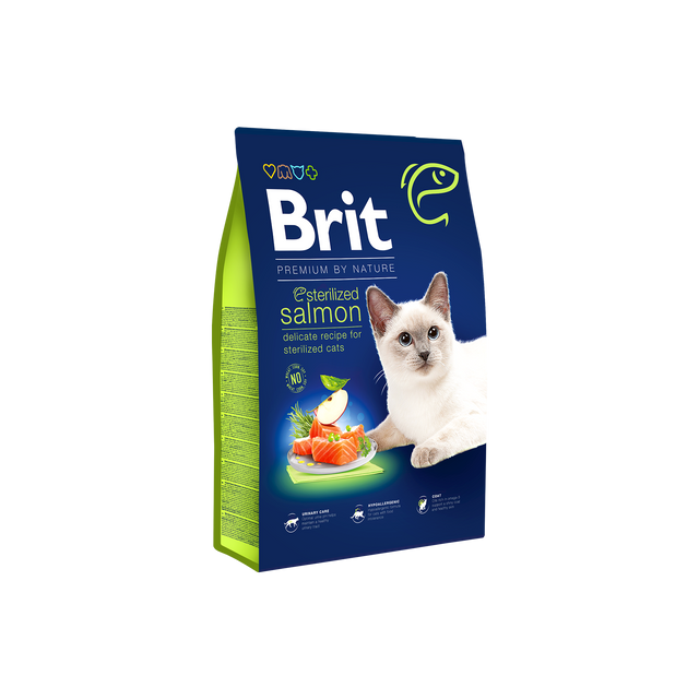 Brit Premium Cat Adult Sterilized Salmon - Adult Cat Food