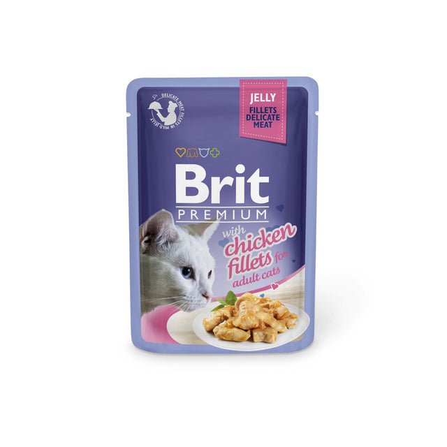 Brit Premium Cat Pouch Delicate Fillets in Jelly with Chicken - Wet Cat Food
