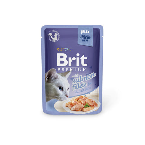 Brit Premium Cat Pouch Delicate Fillets in Jelly with Salmon - Wet Cat Food