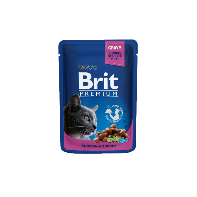 Brit Premium Cat Pouch with Chicken & Turkey - Wet Cat Food