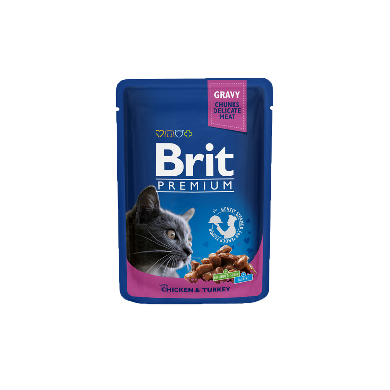 Brit Premium Cat Pouch with Chicken & Turkey - Wet Cat Food