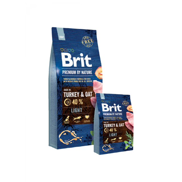 Brit Premium Dog Light Turkey and Oat - Adult Dog Food