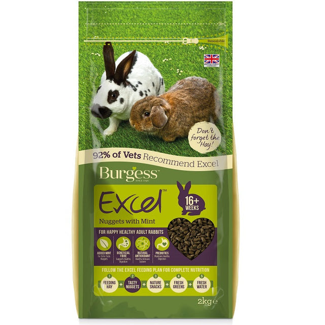 Burgess Excel Adult Rabbit Nuggets with Mint