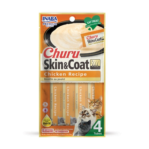 Churu Puree Skin & Coat - Chicken (4 pack)