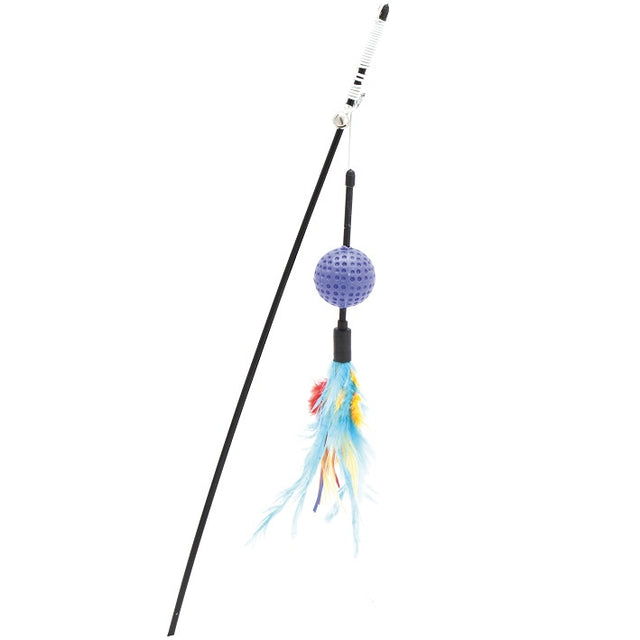 Comfy Wilma Rod Ball Cat Toy - Blue/Pink 65cm