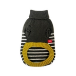 DL Clothing Knit - Stripe Knit Polo Neck Sweater