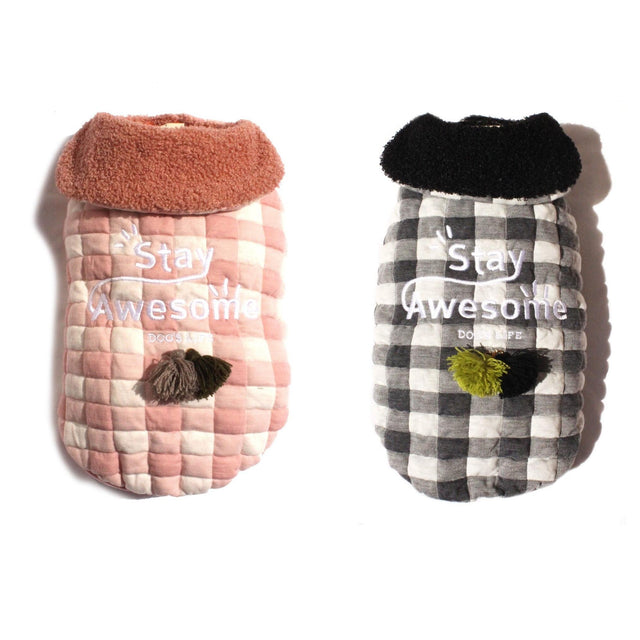 DL Clothing - Winter Cape - Checkered Stay Awesome (2020)