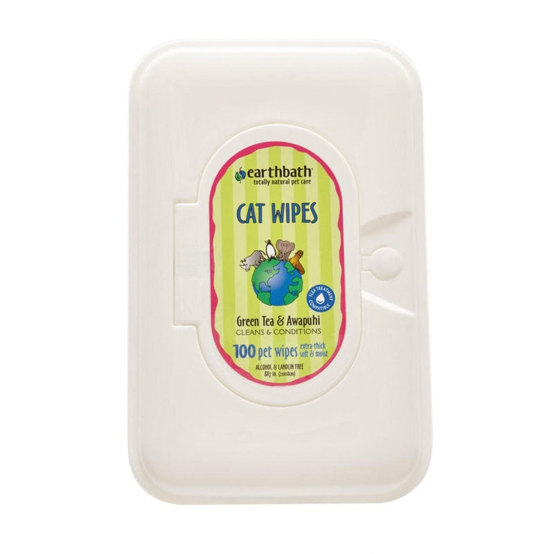 Earthbath Cat Wipes - Green Tea & Awapuhi - (D)