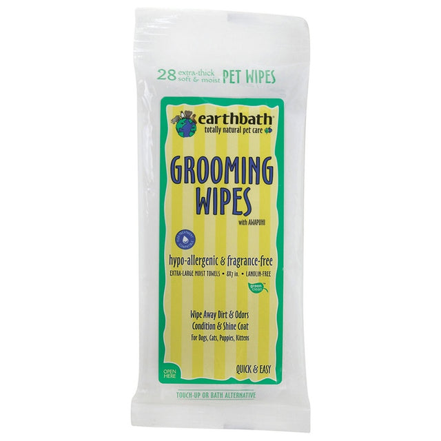 Earthbath Grooming Wipes - Green Tea & Awapuhi