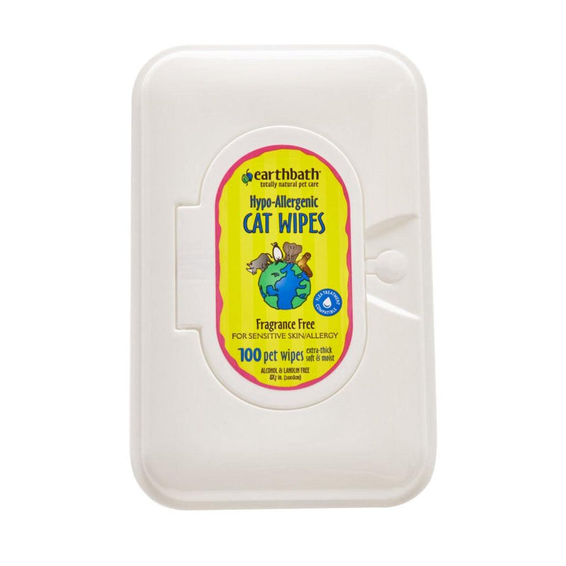 Earthbath Hypo-Allergenic Cat Wipes - Fragrance Free