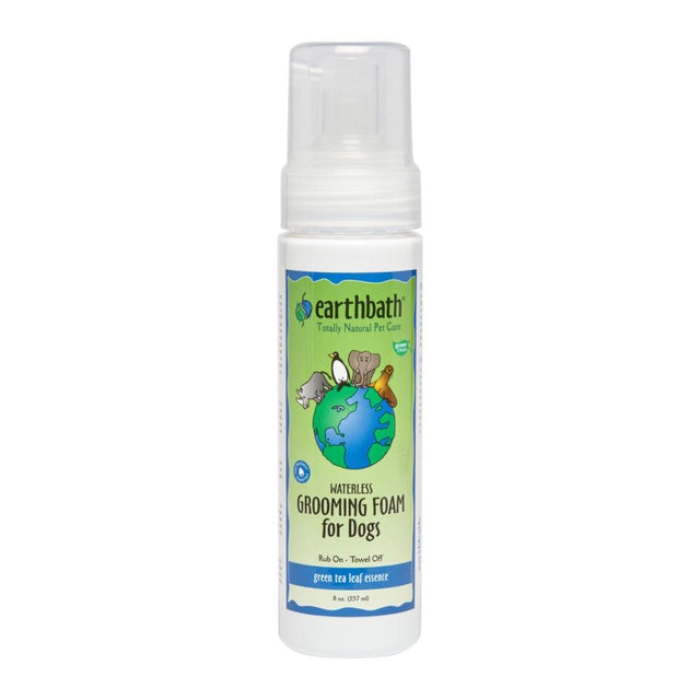 Earthbath Shed Control Waterless Grooming Foam For Dogs - Green Tea