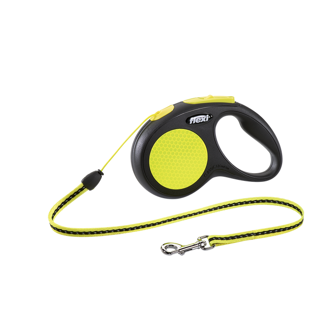 Flexi Retractable Lead - Neon Reflect Tape